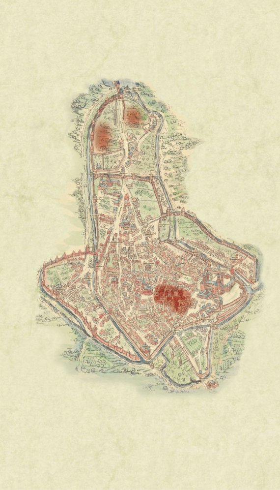 Stadtplan von Speyer vor 1689