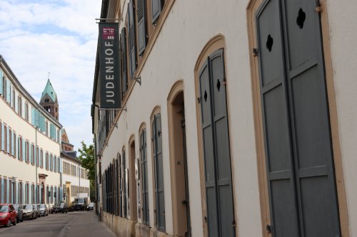 View from entrance of  Jewry Court Speyer to Cathedral
