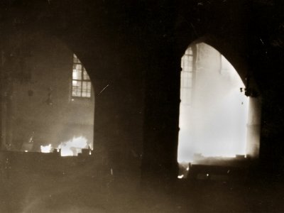 Burning Synagogue in Worms, November 1938