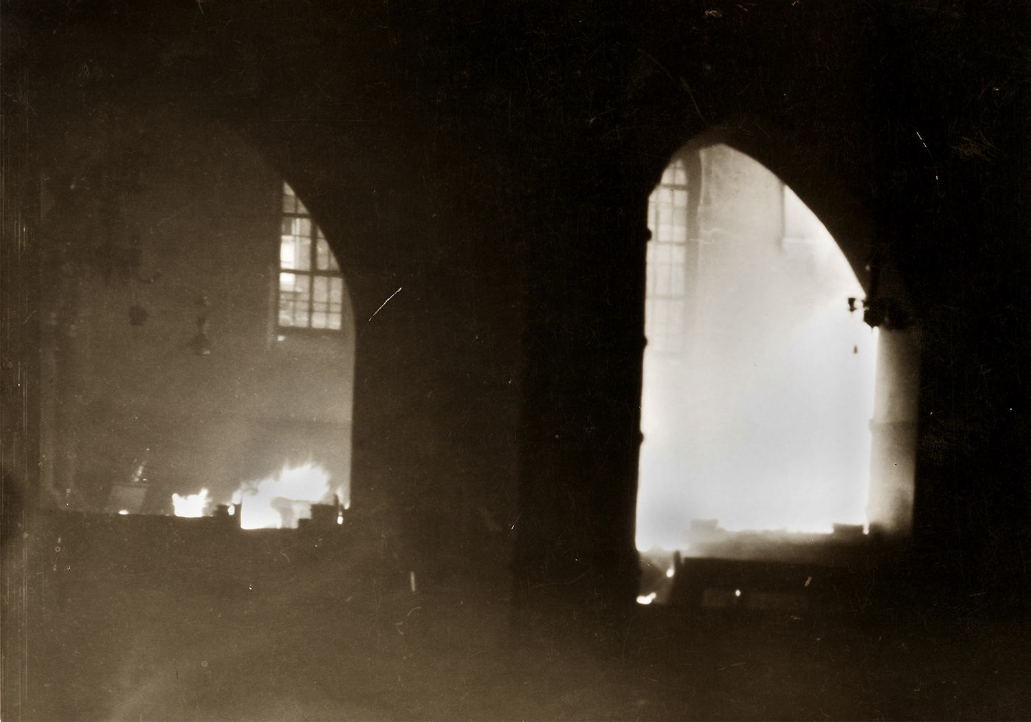 Burning Synagogue in Worms, November 1938